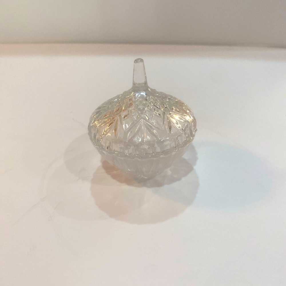 Clear Glass Crystal Trinket Dish